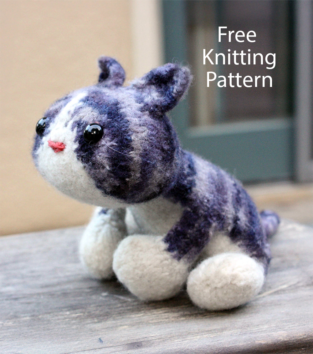 How to Knit a Toy Cat Pattern Free